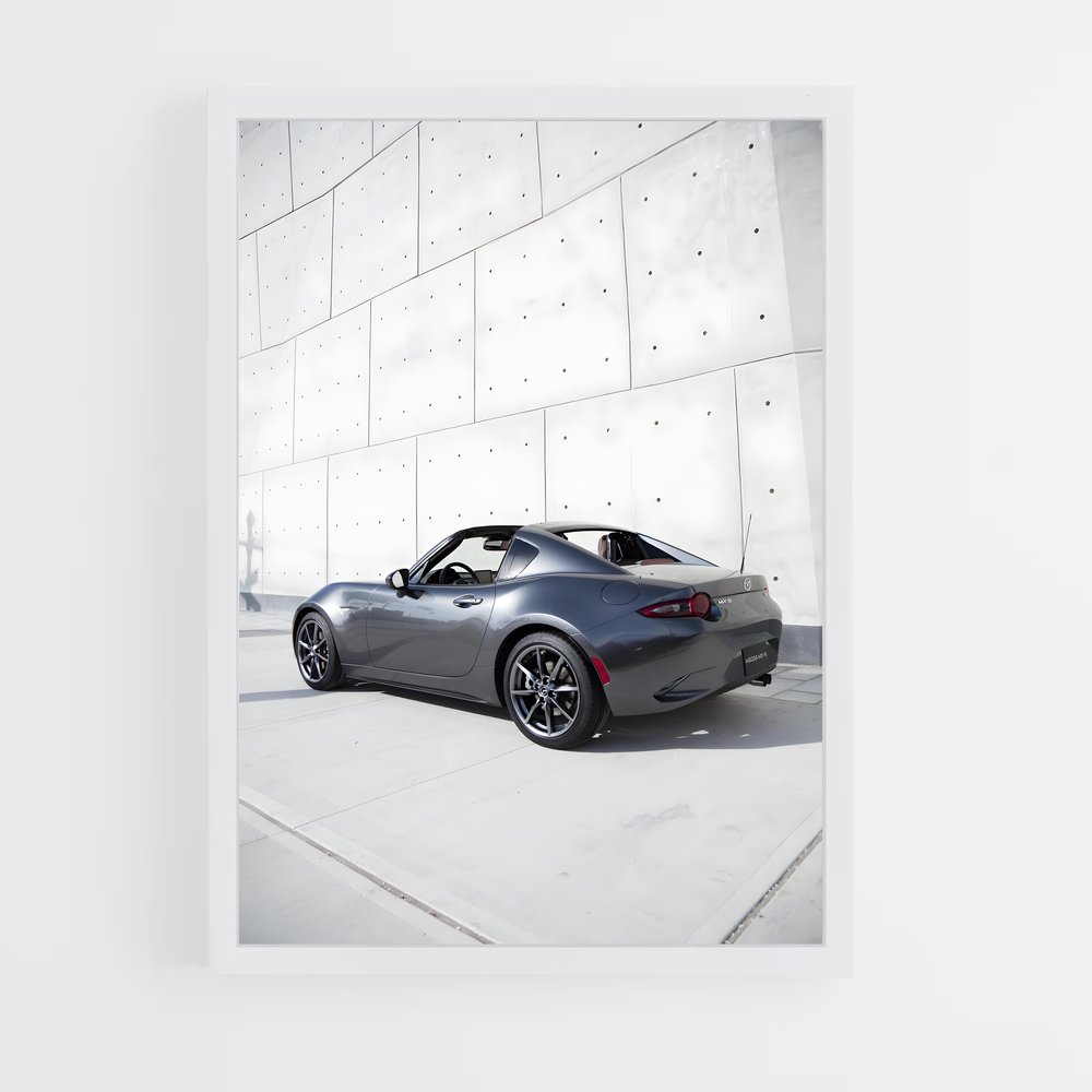 Poster Vitesse Grise Automobile Ambiance moderne – affiche Mazda (vue 3)